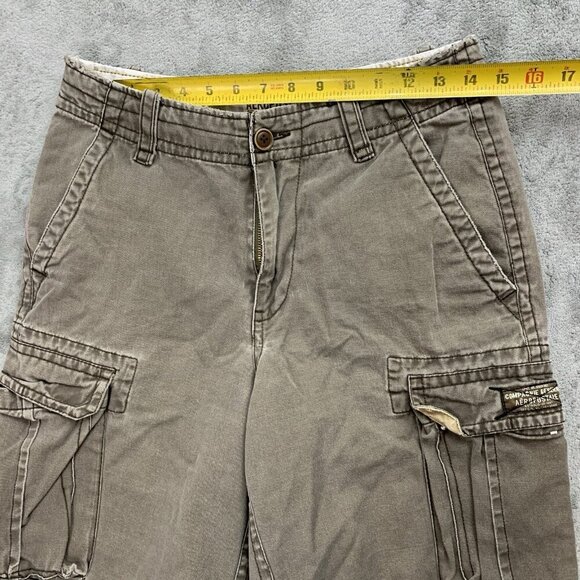 Aeropostale A87 Shorts Mens Size 29x10” Brown Cargo Drawstring Distressed Y2K - Picture 3 of 12